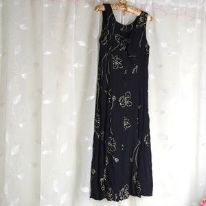 S.L. Fashions Black and White Floral Dress, Size 10
